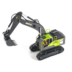 Huina 1661 1:18 RC Excavator – 11 Channel Die-Cast Metal Construction Vehicle with LED Lights