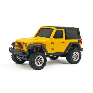 JIABAILE 3601 RTR 1/36 Mini 4WD RC Rock Crawler – Off-Road Climbing Truck with LED Lights (Yellow)