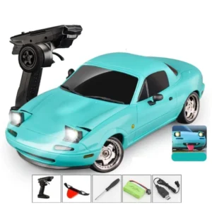 LDRC 1804 RTR 1/18 2.4G RWD RC Car Drift for Mazda MX-5 Gyro LED Light On-Road Full Proportional Racing Vehicles Models Toys - Blue