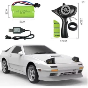 LDRC 1802 RTR 1/18 2.4G RWD RC Car FC Racing Drift Gyro On-Road Full Proportional Vehicles Models Toys - White & Silver