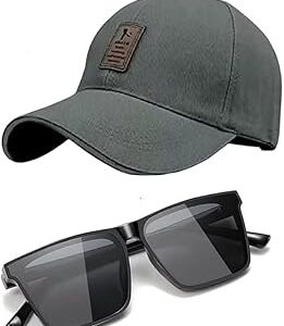 Latest Baseball Cotton Summer Fashion Cap, Adjustable Buckle Casual Caps|Black Sunglasses and Multi Function Digital Sports Watch for Men's and Women's Combo Pack of 164