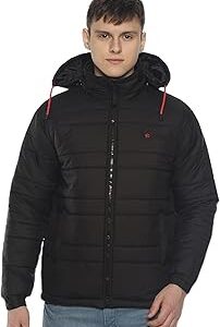 Men's Polyester Standard Length Bomber Jacket(VROBJF)